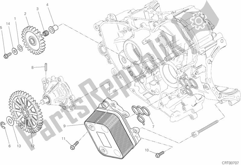 Todas las partes para 011 - Pompa Acqua de Ducati Superbike 1299 ABS 2017